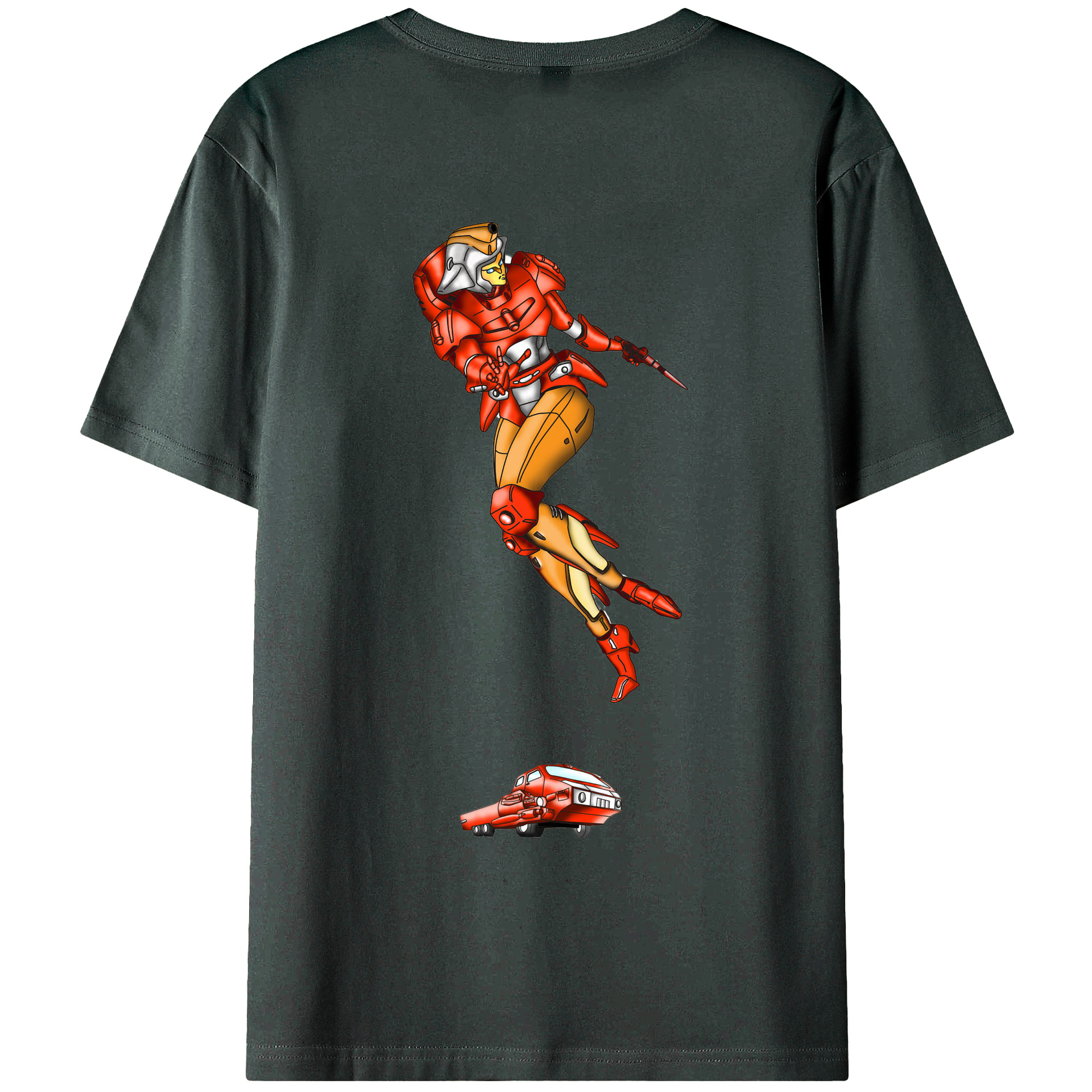 （画像用）  綿100％ メンズ半袖Tシャツ（バックプリント） 通気性